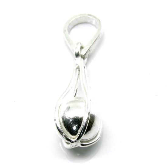 Pure Silver Ball Pendant in Cage – Chandi Pinjre Goli Locket for Astrology Remedy Pure Silver Ball Pendant in Cage – Chandi Pinjre Goli Locket for Astrology Remedy